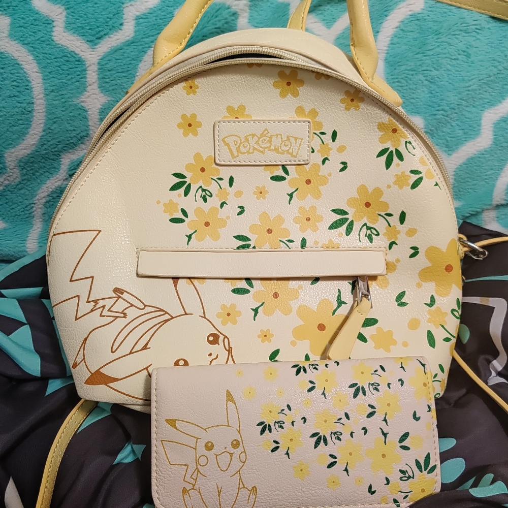 Pastel Pikachu mini backpack & wallet